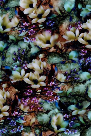 国画花卉印花华亿平台图片