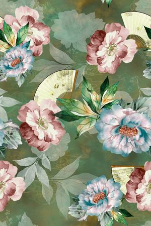 花卉印花华亿平台图片