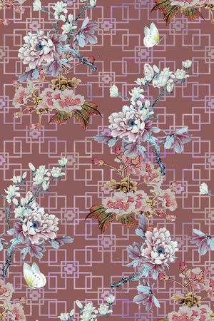 花卉印花华亿平台图片