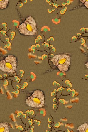 绿植树叶印花华亿平台图片