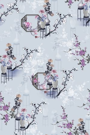 花瓶印花华亿平台图片