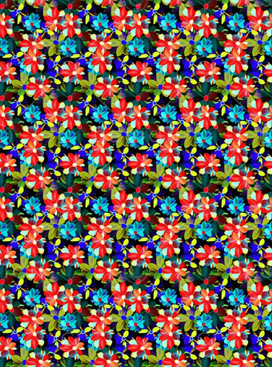 连衣裙印花华亿平台图片