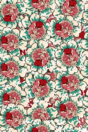 花卉印花华亿平台图片