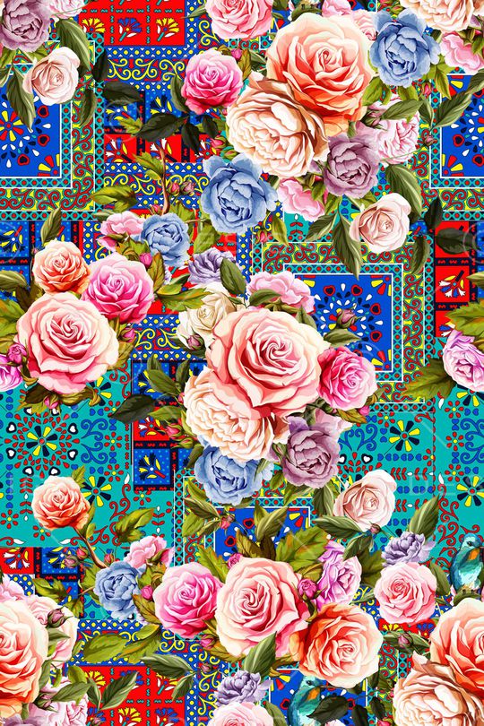 绿植树叶印花华亿平台图片