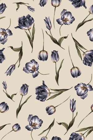 清爽底花卉印花华亿平台图片