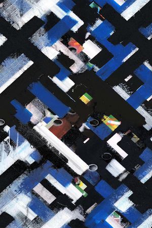 手绘格子印花华亿平台图片