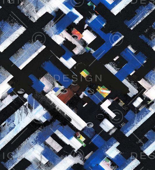 手绘格子印花华亿平台图片