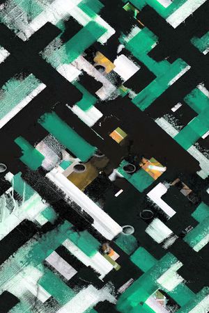 手绘格子印花华亿平台图片