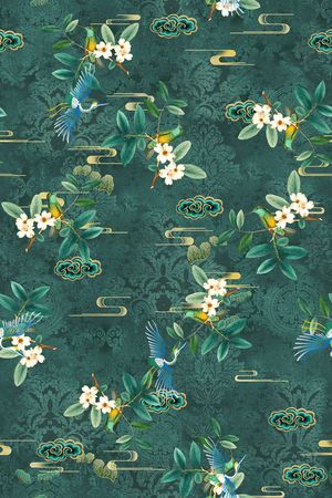 花卉印花华亿平台图片