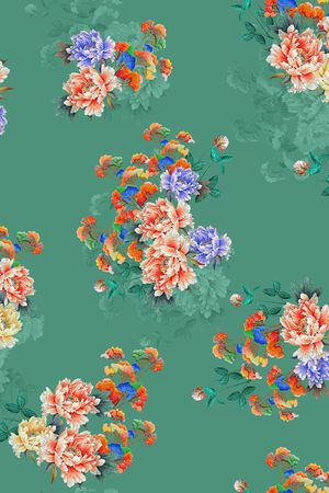 中老年秋冬女装印花华亿平台图片