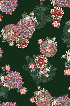 中老年秋冬女装印花华亿平台图片