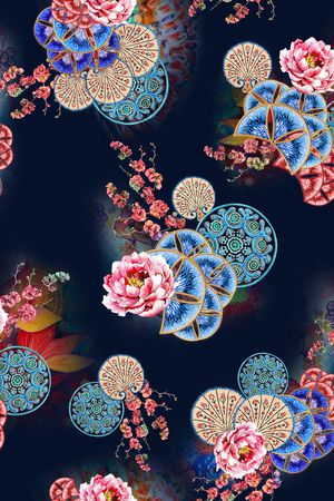 中老年秋冬女装印花华亿平台图片