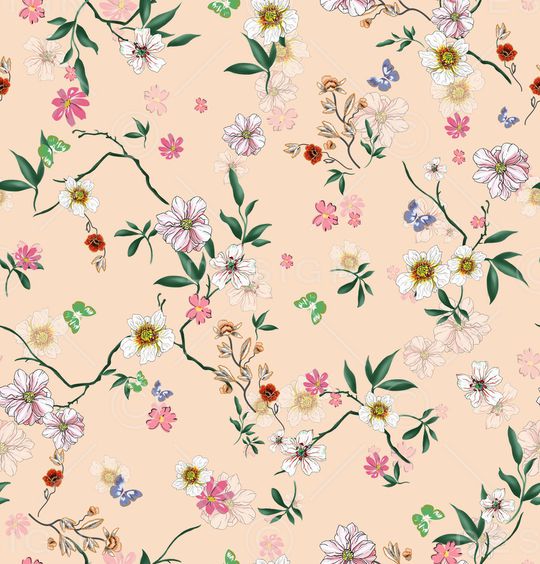 连衣裙印花华亿平台图片