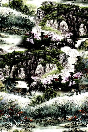 中国风印花华亿平台图片