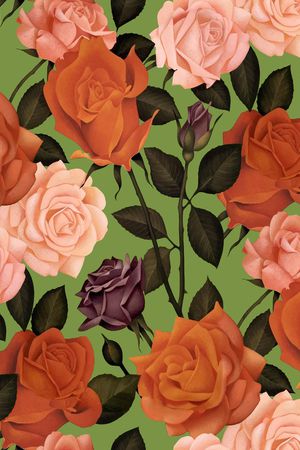 玫瑰花印花华亿平台图片