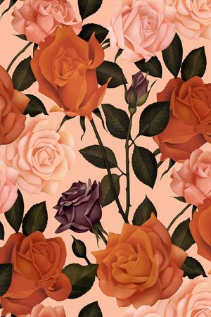 玫瑰花印花华亿平台图片