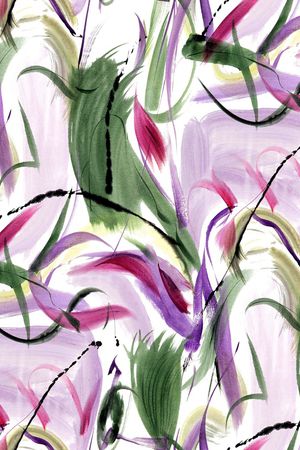 抽象花卉印花华亿平台图片