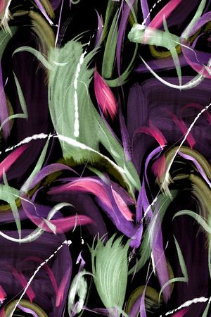 抽象花卉印花华亿平台图片