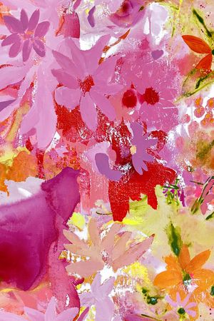 抽象花卉印花华亿平台图片