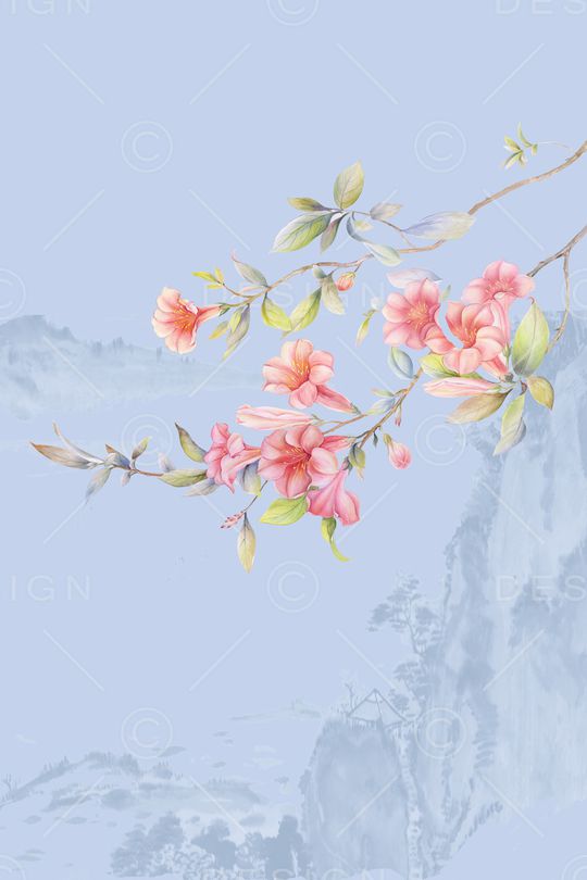 花卉印花华亿平台图片