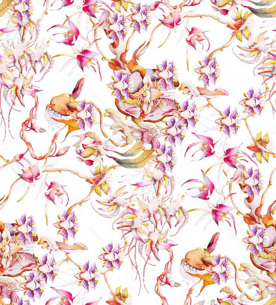 兰花印花华亿平台图片