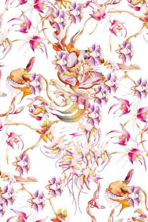 兰花印花华亿平台图片