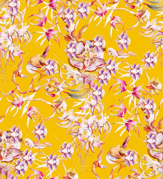 兰花印花华亿平台图片