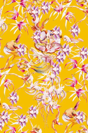 兰花印花华亿平台图片