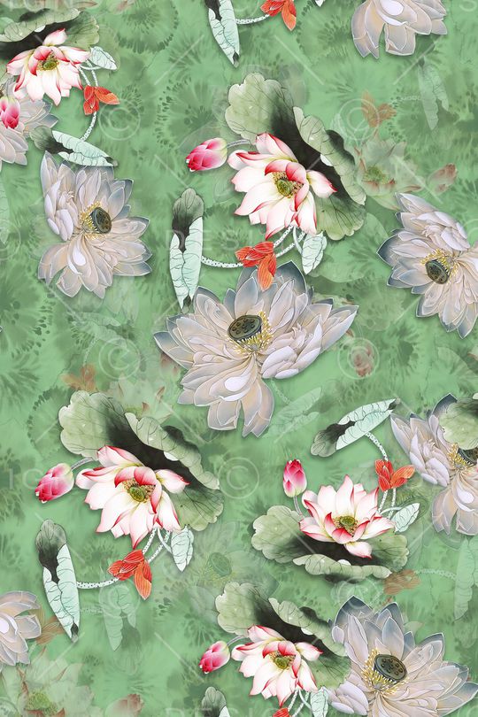 花卉印花华亿平台图片