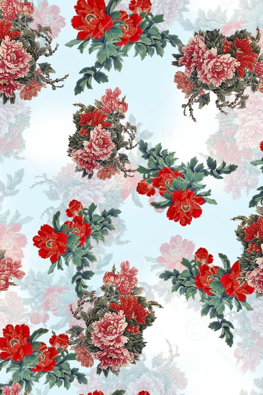 花卉印花华亿平台图片