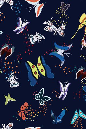 花卉蝴蝶印花华亿平台图片