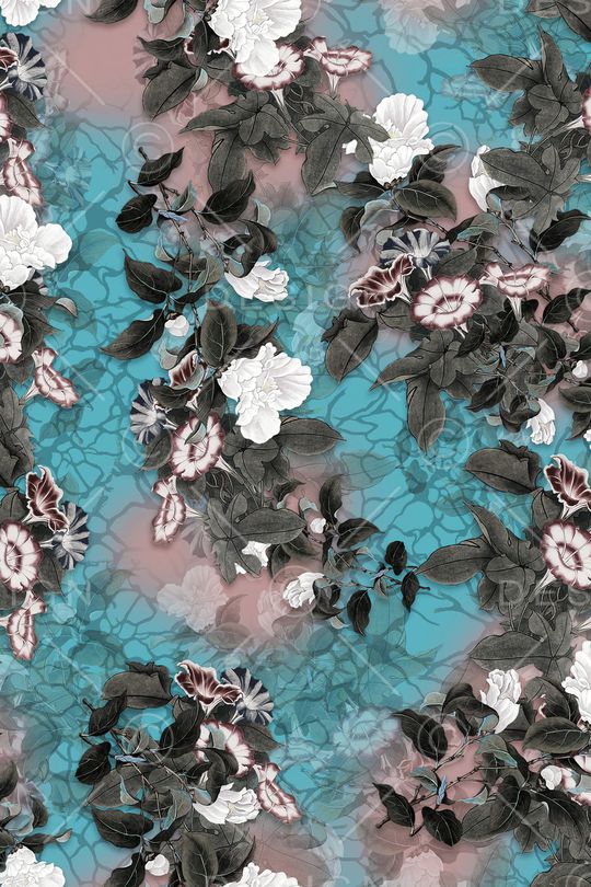 花卉印花华亿平台图片