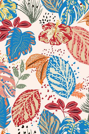 绿植树叶印花华亿平台图片