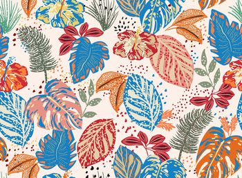 绿植树叶印花华亿平台图片