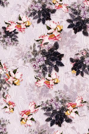 花卉印花华亿平台图片