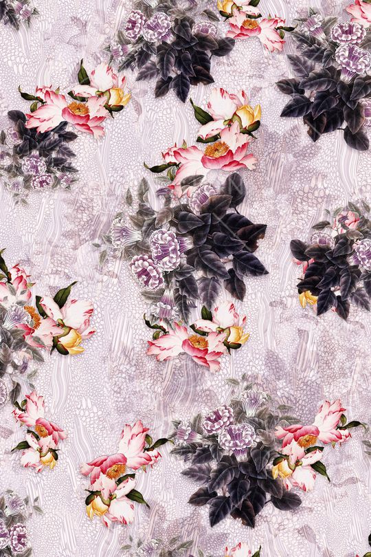 花卉印花华亿平台图片