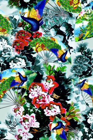 中国画印花华亿平台图片