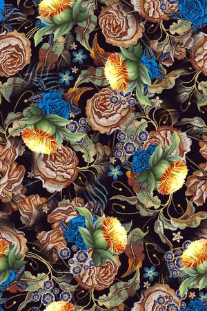 复古印花华亿平台图片