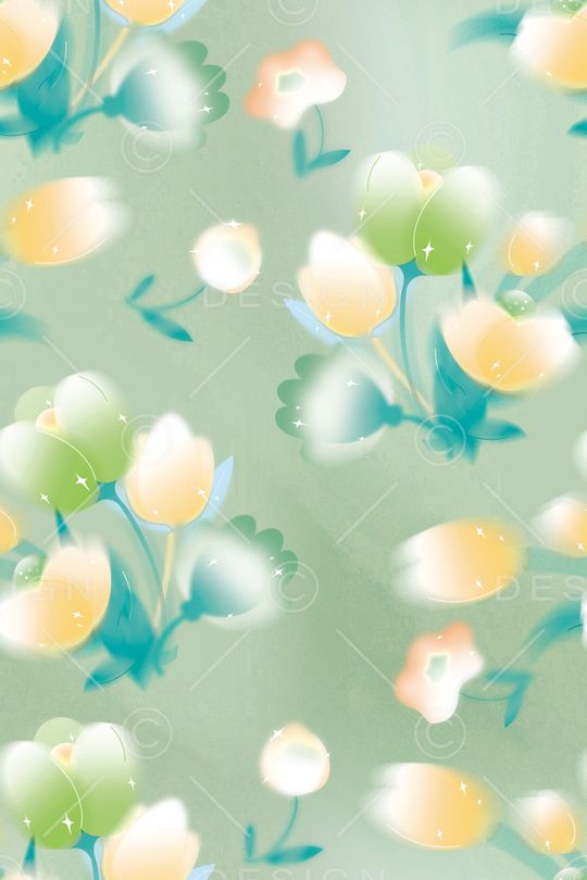 几何花卉印花华亿平台图片