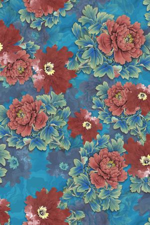 旗袍印花华亿平台图片