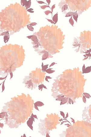 水彩花卉印花华亿平台图片