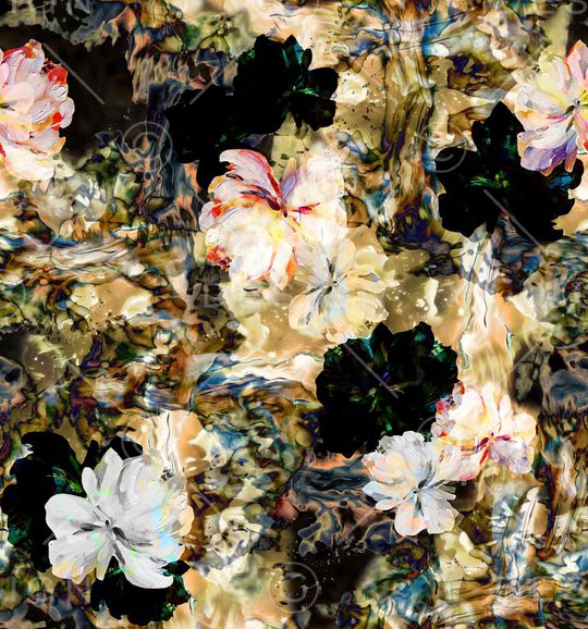 连衣裙印花华亿平台图片