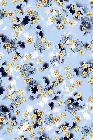 连衣裙印花华亿平台图片