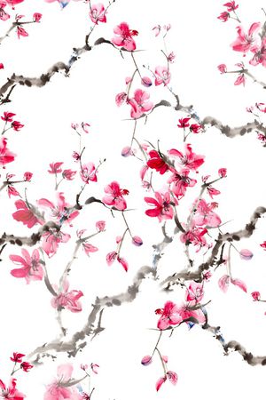 梅花印花华亿平台图片