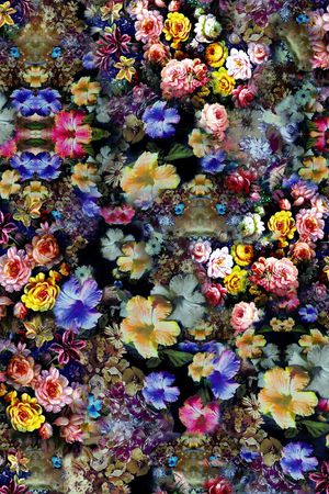 花卉印花华亿平台图片