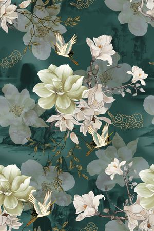 花卉印花华亿平台图片