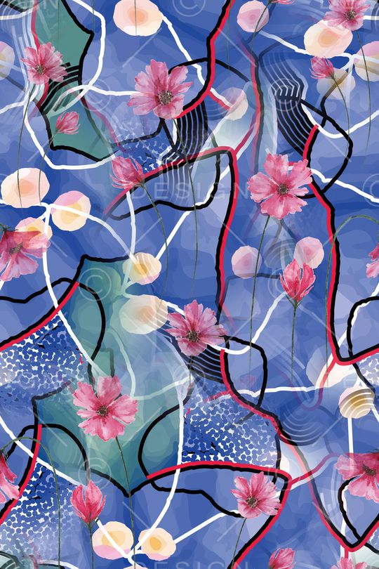 绿植树叶印花华亿平台图片