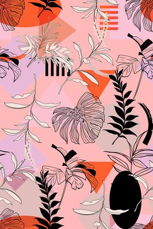 绿植树叶印花华亿平台图片