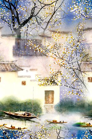 水彩印花华亿平台图片