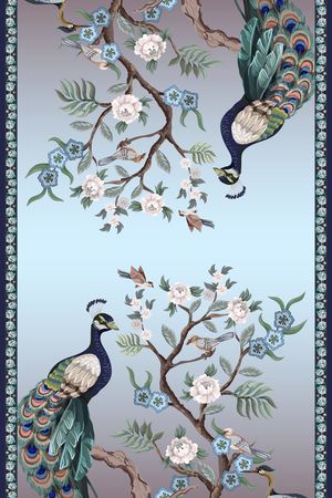 绿植树叶印花华亿平台图片